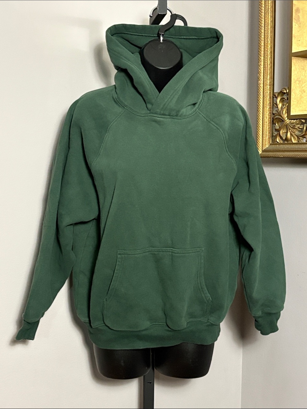 Aritzia 2XS Dark Green Sweatfleece Mega Fit Hooded Pullover
